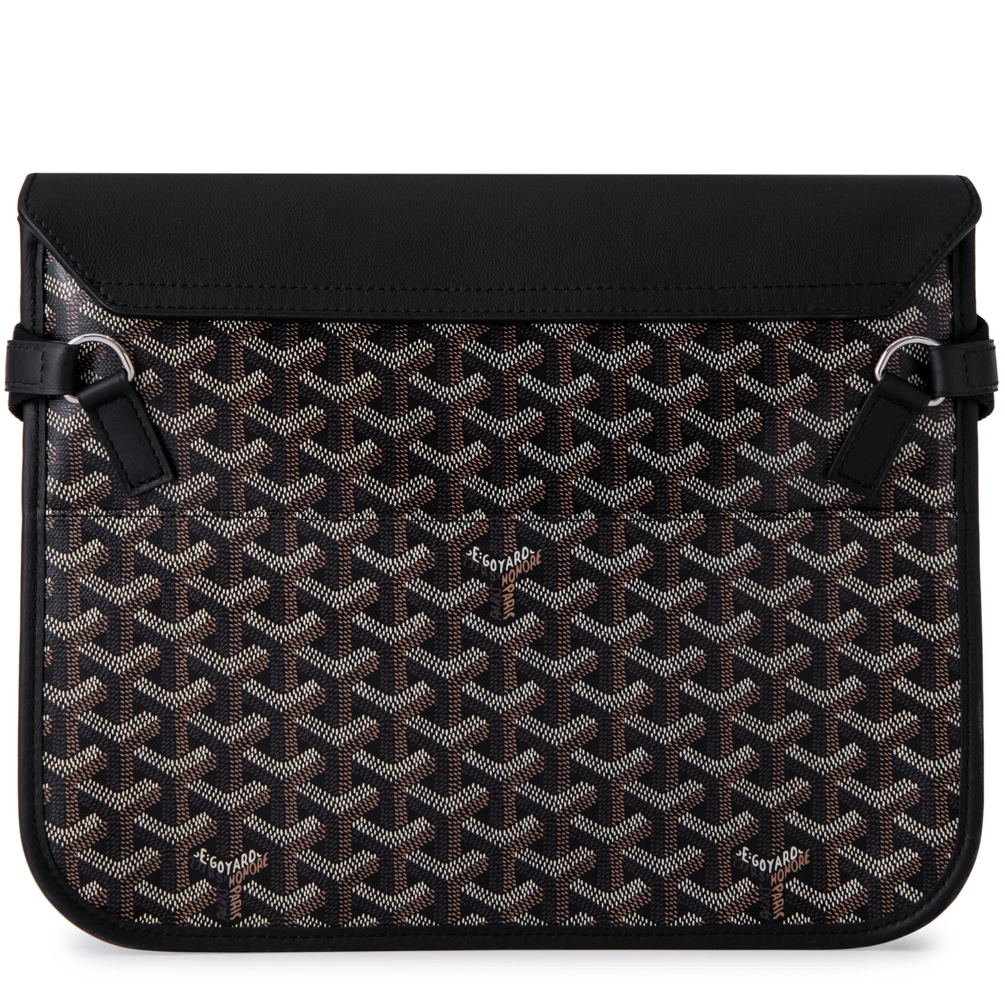 Back view of Goyard Coursier Black Messenger Bag